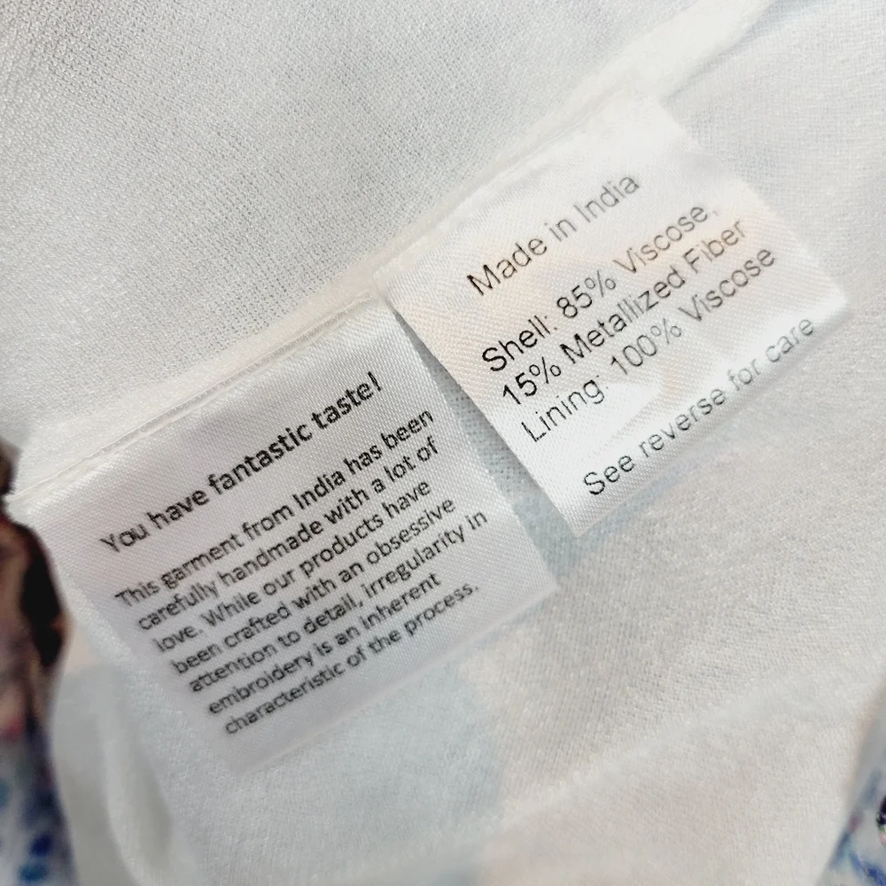 Rococo sand blue metallic mini dress - Picture 10 of 11